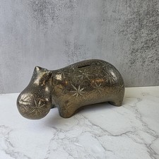 Mid Century Ben Seibel Brass Hippo Bank - Needs A Polish - Rare picture