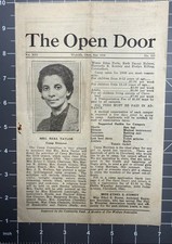 Vintage 1938 The Open Door Newspaper Phillis Wheatley Association Cleveland picture