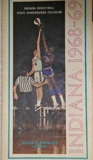 Vintage 1968–69 Indiana State Highway Map – Basketball Cover – Roger D. Branigin picture