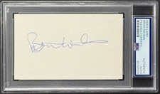 Brian Wilson (The Beach Boys) in-person signed 3x5 card PSA/DNA Encapsulated picture