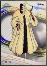 2025 Topps Chrome Disney Cruella de Vil #103 White Refractor #/30 picture