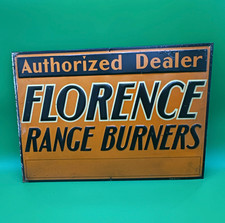 Florence Range Burners Authorized Dealer Advertising Sign U.S.A. M.C.A. Ohio picture