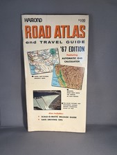 Vintage 1967 Hammond Road Atlas and Travel Guide USA Highway Maps picture