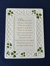Irish Blessing ceramic plaque with basketweave border picture