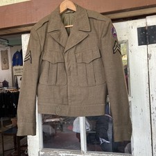 Vintage WW2 Ike Jacket Decorated 36S Army Wool Crop picture