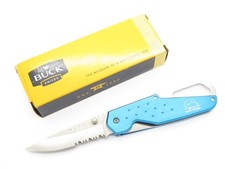 2002 Buck Whittaker 751 Blue Aluminum Folding Linerlock Pocket Knife picture