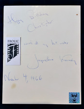 JACQUELINE KENNEDY Nov 1966 Signed Birthday Card ACA Full (LOA) JACKIE KENNEDY picture