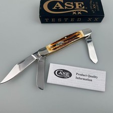 Case xx Stockman 65336 6.5 BoneStag Handle Stainless Steel Folding Pocket Knife picture