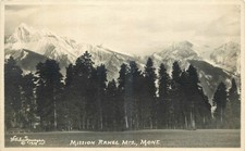 Mission Range Mountains MT Montana 1919 H. Schmalzried RPPC Vintage Postcard picture