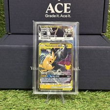 Pikachu & Zekrom GX #33 Pokemon 30th Anniversary ACE 10 Gem Mint Perfect Subs picture