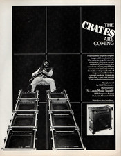 vtg introducing CRATE AMPLIFIER MAGAZINE PRINT AD Wood Cabinet Guitar Amp PINUP picture