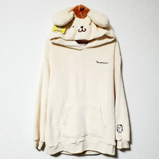 Sanrio Pompompurin Hoodie Size L Long Sleeve Pullover Polyester Japan Official picture
