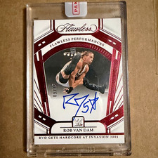 Panini 2024 Flawless WWE Rob Van Dam Flawless Performances Auto 09/15 Ruby picture