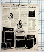 1984 Mesa Boogie Bass Amp Ad Jaco Pastorius D-180 RoadReady System Petaluma CA picture