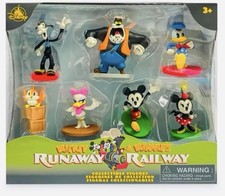 Disney Parks Mickey and Minnie Runaway Railway Figure Figurine Toy 7 pc Set NEW picture