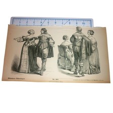Antique Munchener Bilderbogen No. 305 Fashion Print 17th Century Costume Munich picture