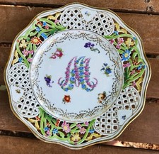 Vintage Royal Bavaria Dresden’s Art Plate Schumann Reticulated ~ 8.5