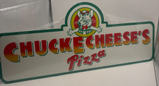Chuck E Cheeses Pizza Metal Sign Retro Arcade Man Cave Wall Decor NEW SEALED picture