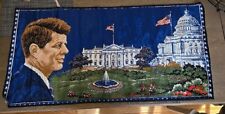 Vintage 60's John F Kennedy White House Rug Tapestry 19x38