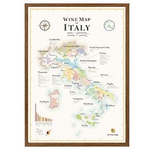 Premium Gift for Wine Lovers, 20’’x28’’, B09NBZJ1DV - WINE MAP OF ITALY picture