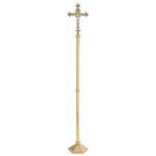 Processional Crucifix, Milano Collection - Processional Crucifix, Brass 85'' H picture