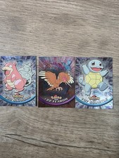 Pokémon 1999/2000 Topps Holo-Foil Card Lot of 3 Sqouirtle Fearow Slowbro picture