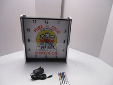 Pep Boys LED light up Advertising wall clock Brand New picture