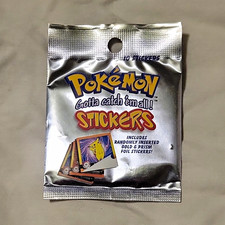 Artbox 1999 Pokémon Stickers Sealed Packs Lot of   7 pack of Stickers Pikachu picture