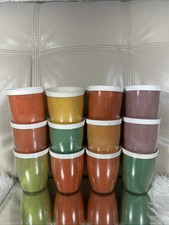 VTG MCM Mid Century Modern Cups Set Of 12 Insulated Raffia 1960’s FreeShip picture