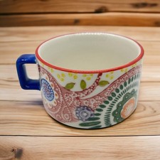 Pier One Imports Coffee Tea Mug Paisley Replacement Stacking 6 oz. Cup Stoneware picture