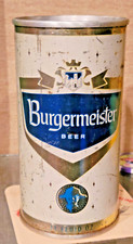 1964 11 OUNCE BURGERMEISTER EARLY FAN TAB BEER CAN SCHLITZ SAN FRANCISCO CA picture