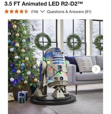 NEW Star Wars R2-D2 3.5FT Near Life-Size Animatronic LED Motion Sound Home Depot picture
