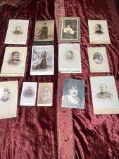 Antique Victorian Photos Women Estate Photo Lot Of 13 picture