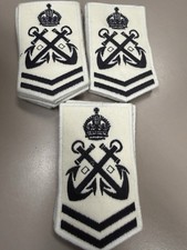 Vintage Nautical Navy Patches Lot Of 16 White And Blue picture