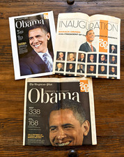 President Obama newspapers 2008 Election & 2009 Inauguration Virginian pilot picture