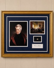 Andrew Jackson Signed Original Framed Autograph Display w/ JSA LOA picture