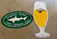 Allagash Beer Ale From Maine Dogfish Head Tin Tacker Beer Signs Lot Shark picture