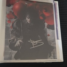 Signed Pennywise (IT) Color Comic Cover Art Print with Red Balloons picture