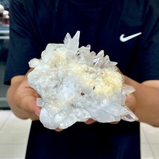 411G  Natural Rare White Crystal Limerian Quartz Cluster/Mineral Sample picture