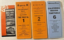FOUR VINTAGE RAILROAD TIMETABLES LOT - 2 picture