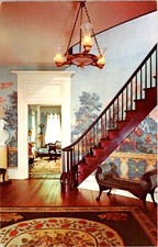 St. Francisville, LA Entrance Hall Rosedown Plantation Postcard Chrome picture