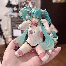 Hatsune Miku Desktop Cute Figure With Cat Ears T Shirt Ver TAITO 2024 NO BOX picture