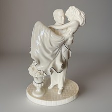 Lenox Wedding Promises Swept Away Bride Groom Cake Topper Porcelain Figurine Vtg picture