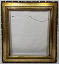 Antique Victorian Lemon Gilt Gesso Solid Wood Frame Fits 17