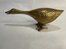 Vintage MCM Mid Century Modern Brass Goose FigurineHome Decor 9-1/4” long picture