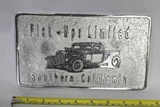 Vintage Cast Aluminum Pick- Ups Limited Southern California Car Plaque picture