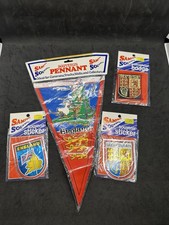 Vintage Sampson Souvenirs England Pennant Badge Stickers Travel Lot of 4 picture