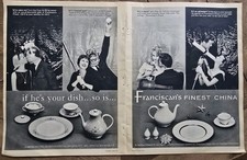 1958 Franciscan China Montecito and Sunset Mid Century Dish vintage Ad picture