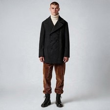Vintage 1978 US Navy Men's Wool Peacoat Overcoat 42R DLA100 VI-MIL Inc. picture