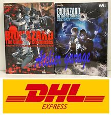 USED Japanese Wii Biohazard Darkside & Umbrella Chronicles Official Guide 2 Set picture